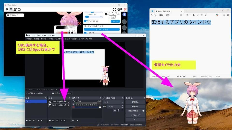(無料)仮想カメラを表示するソフト
