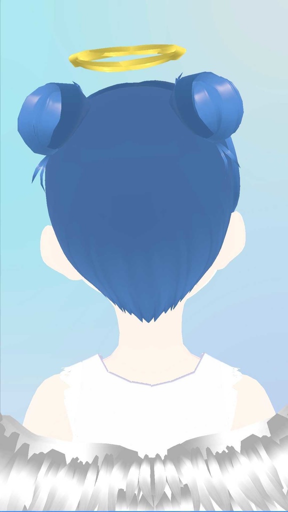 vroid用 天使堕天使の羽、輪セット