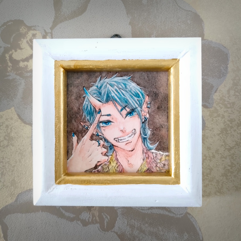 ミニ原画『反社半妖-貴島 アオイ-』