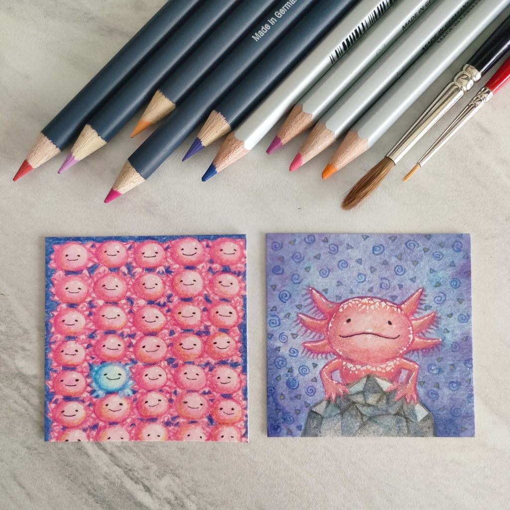 【ミニ原画】『axolotl』シリーズ
