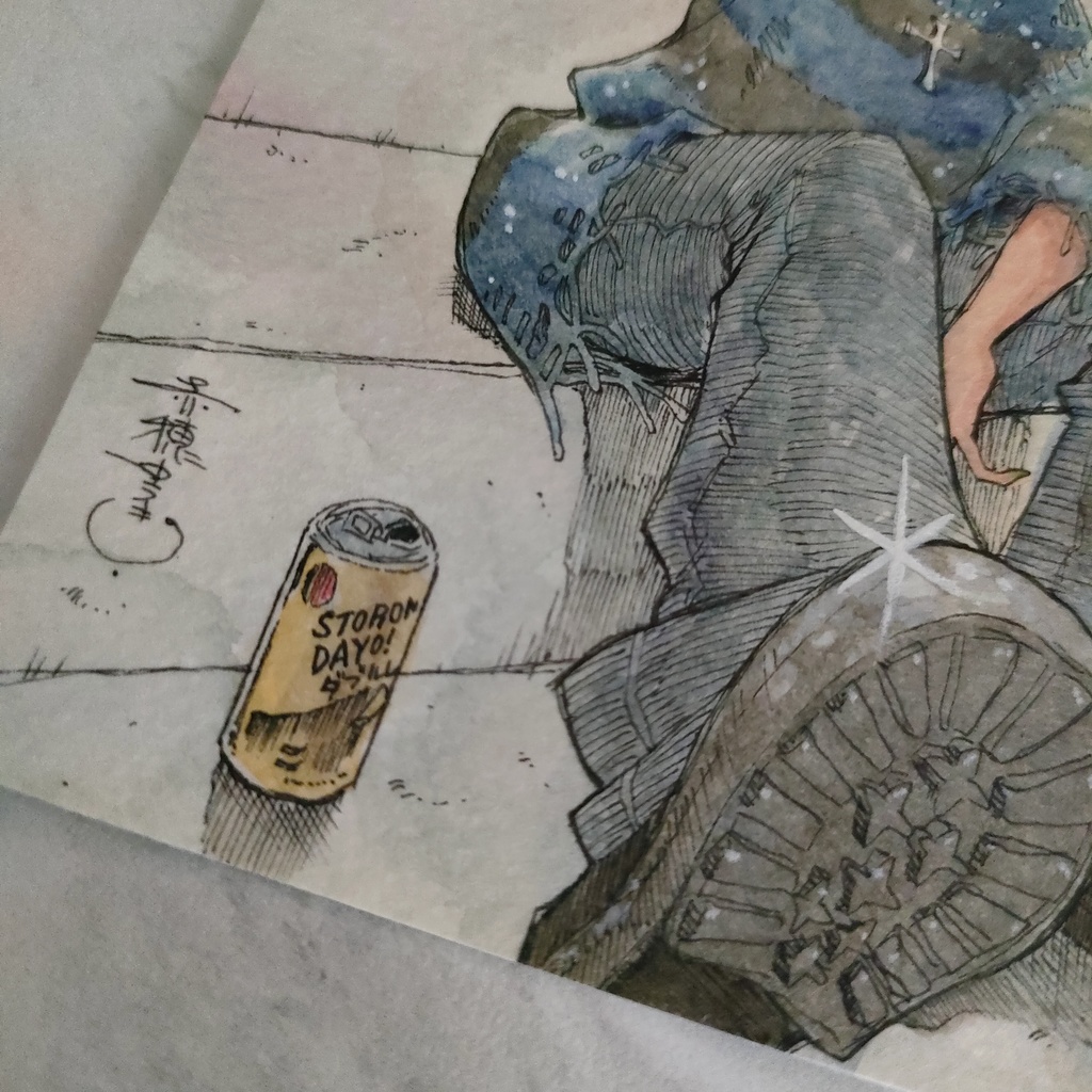 【ポストカード原画】『まー楽しけりゃいーや!』