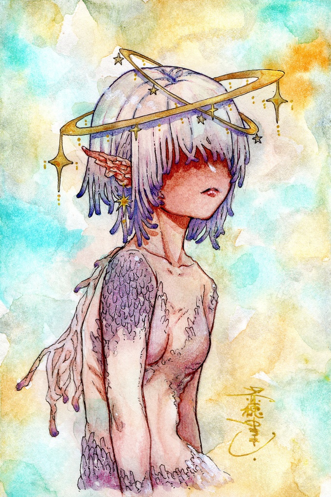 【ポストカード原画】『惑天使』