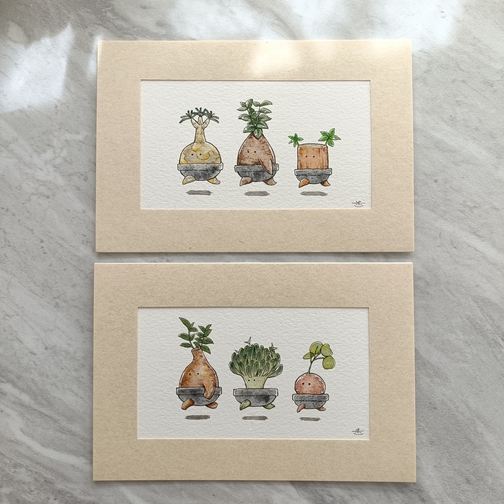 【ポストカード原画】『塊根ズB』