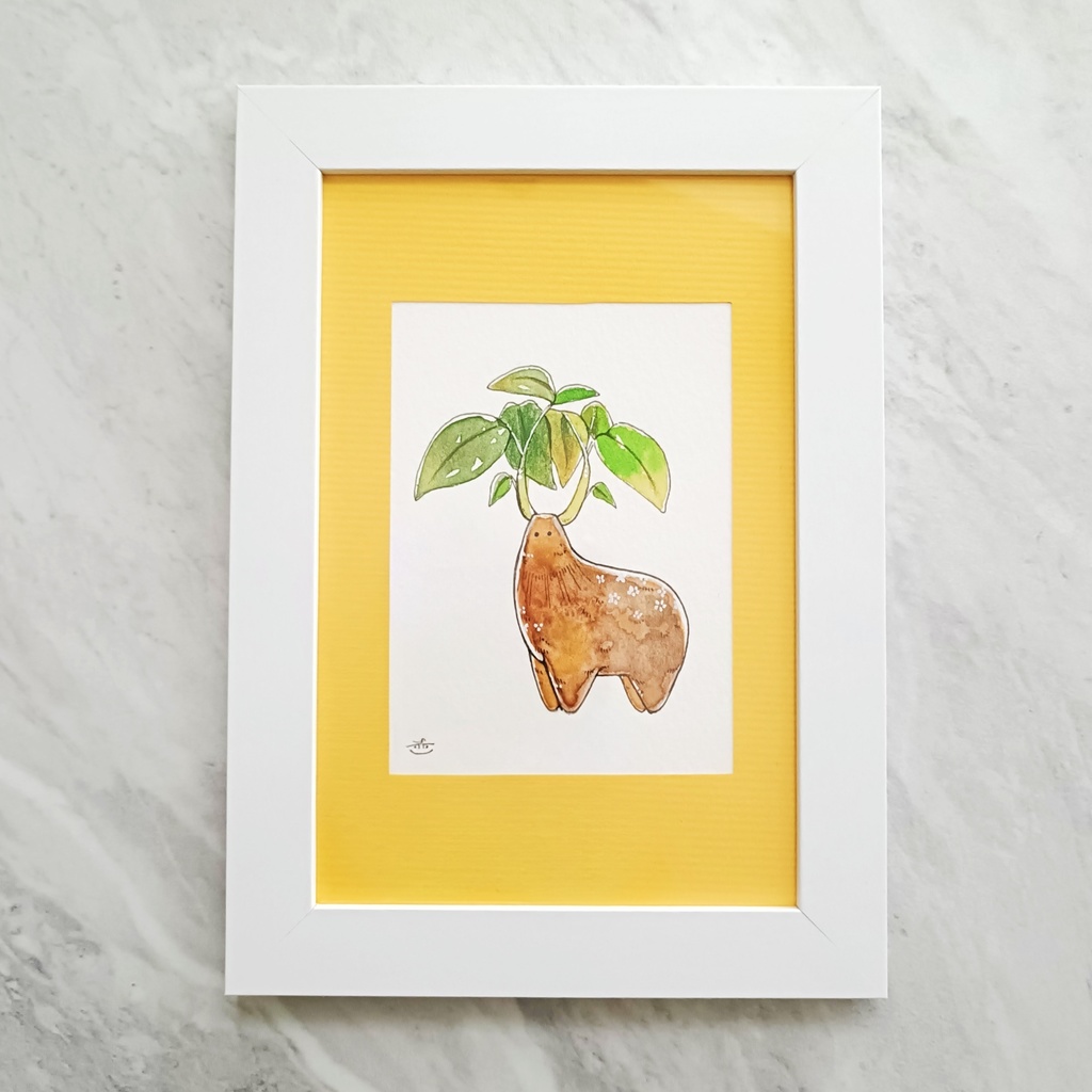 【ポストカード原画】『塊根獣A』