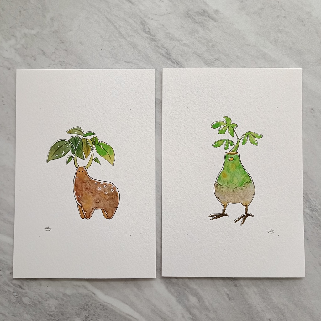 【ポストカード原画】『塊根獣A』