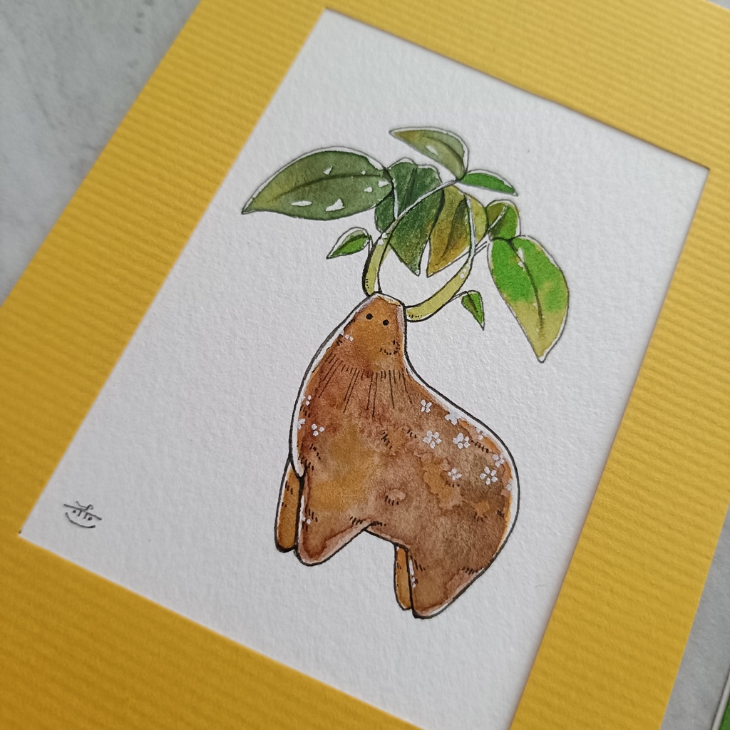 【ポストカード原画】『塊根獣A』