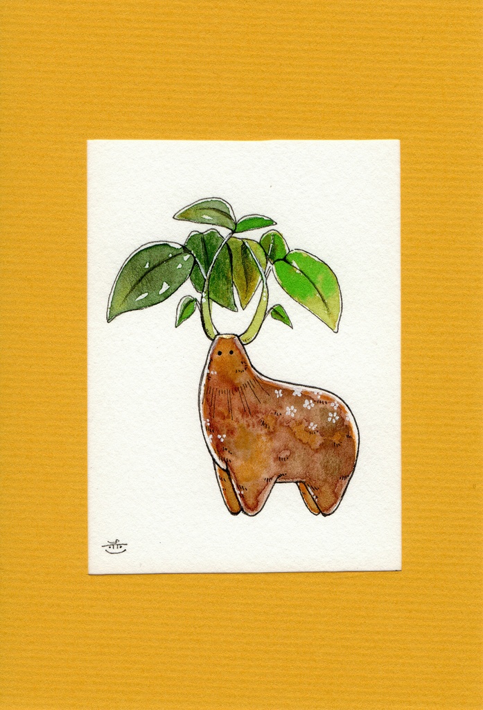 【ポストカード原画】『塊根獣A』