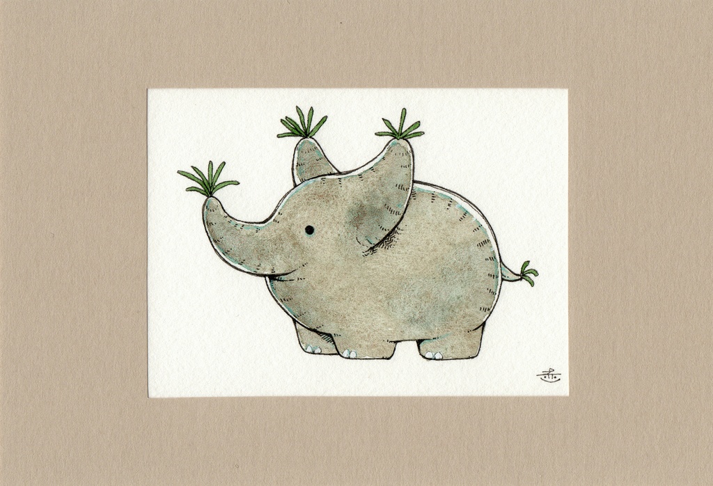 【ポストカード原画】『塊根獣C』