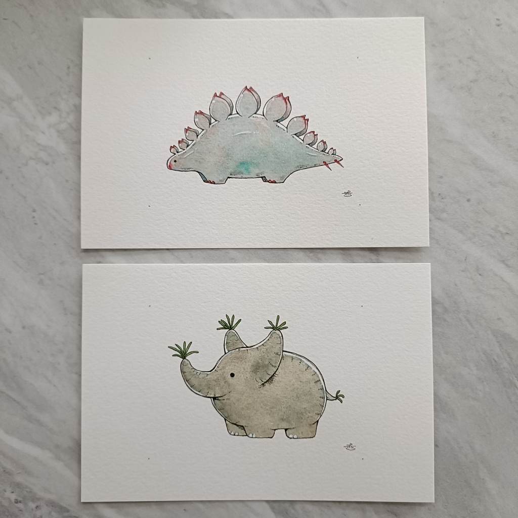 【ポストカード原画】『塊根獣C』