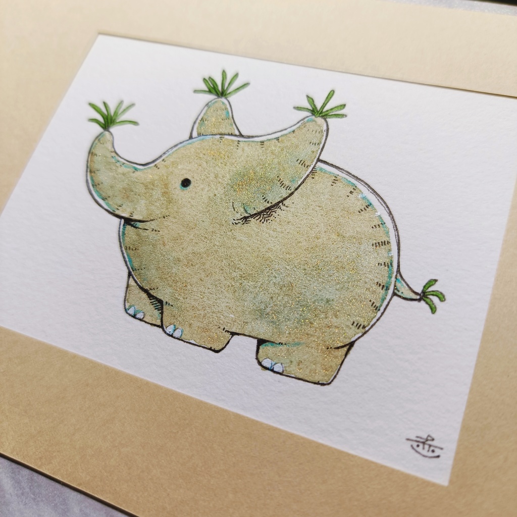 【ポストカード原画】『塊根獣C』