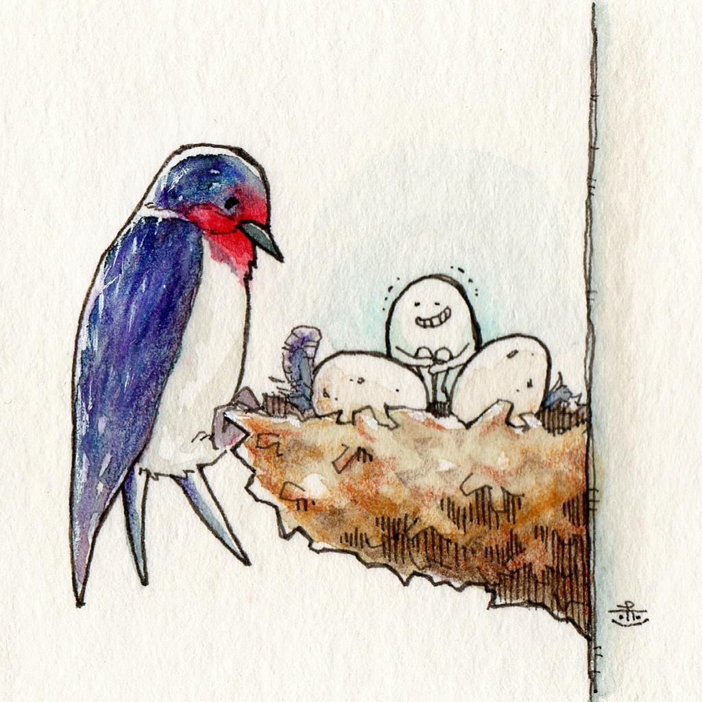 【ミニ原画】しろまめくんとなかまたち