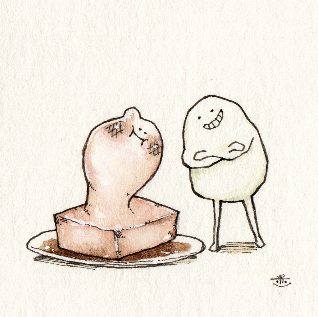 【ミニ原画】しろまめくんとなかまたち