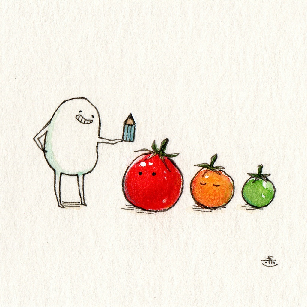 【ミニ原画】しろまめくんとなかまたち