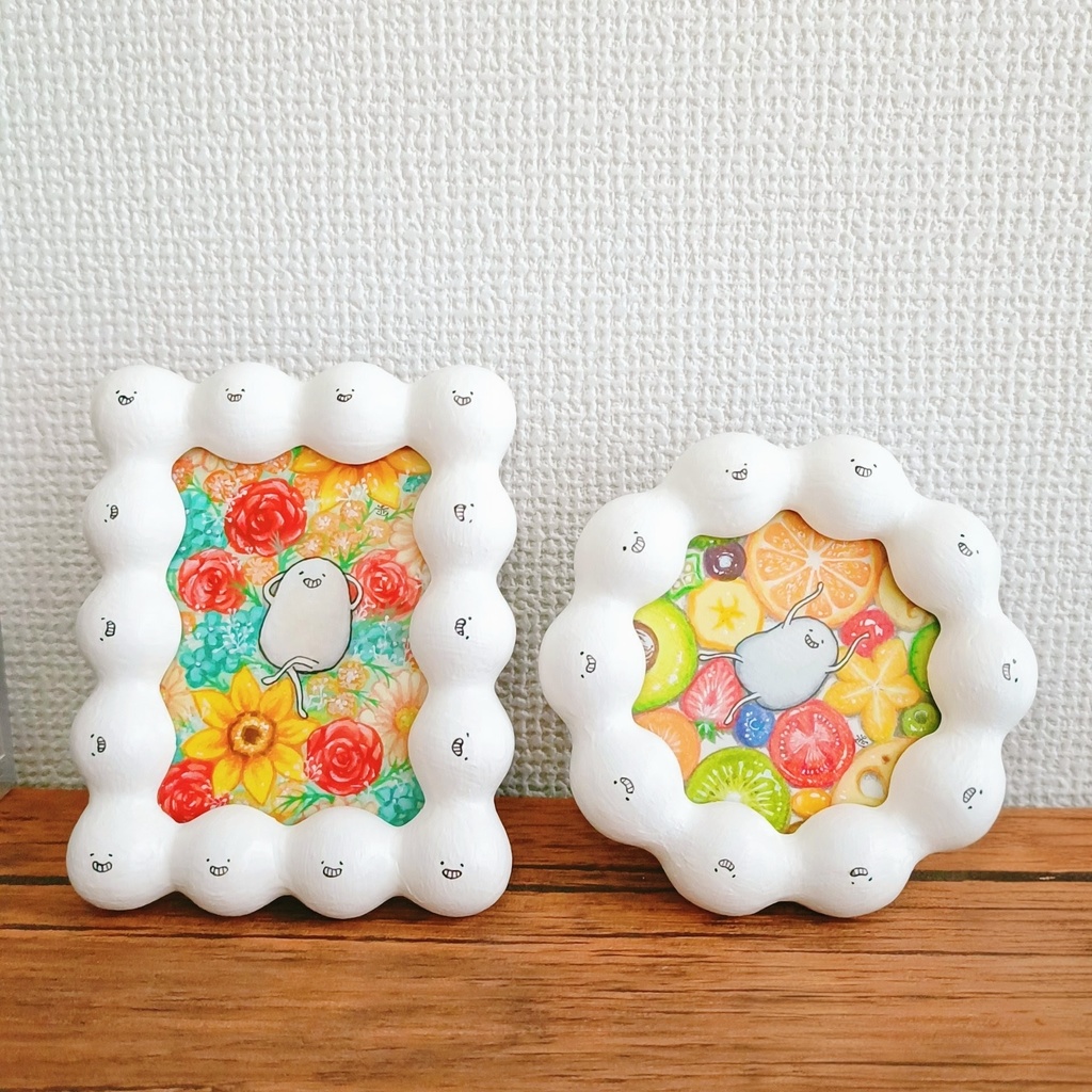 もちもちがくぶち・しろまめくん/フルーツ&ベジタブル