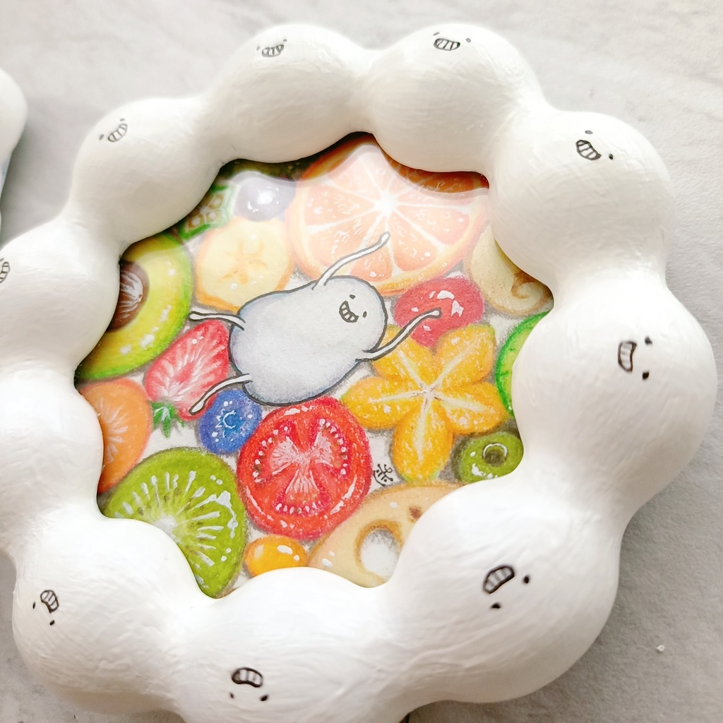 もちもちがくぶち・しろまめくん/フルーツ&ベジタブル