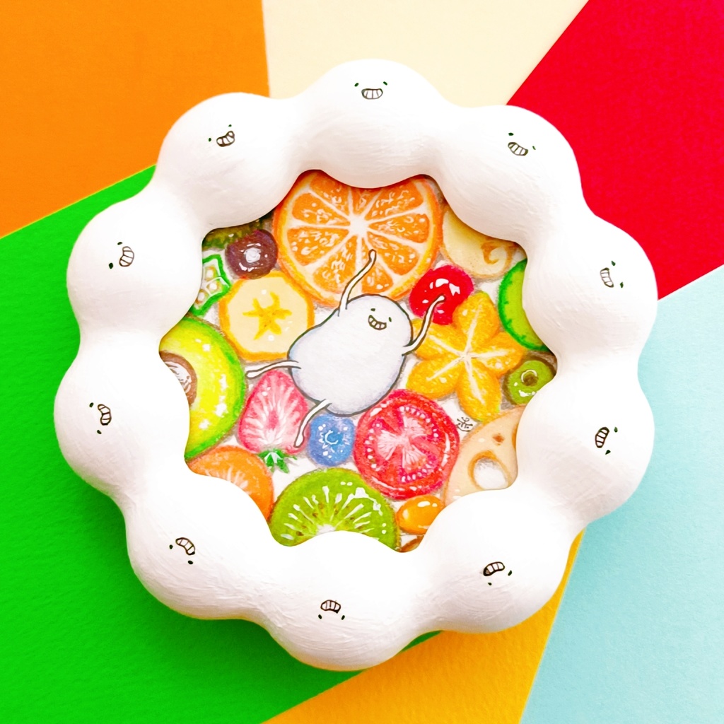 もちもちがくぶち・しろまめくん/フルーツ＆ベジタブル