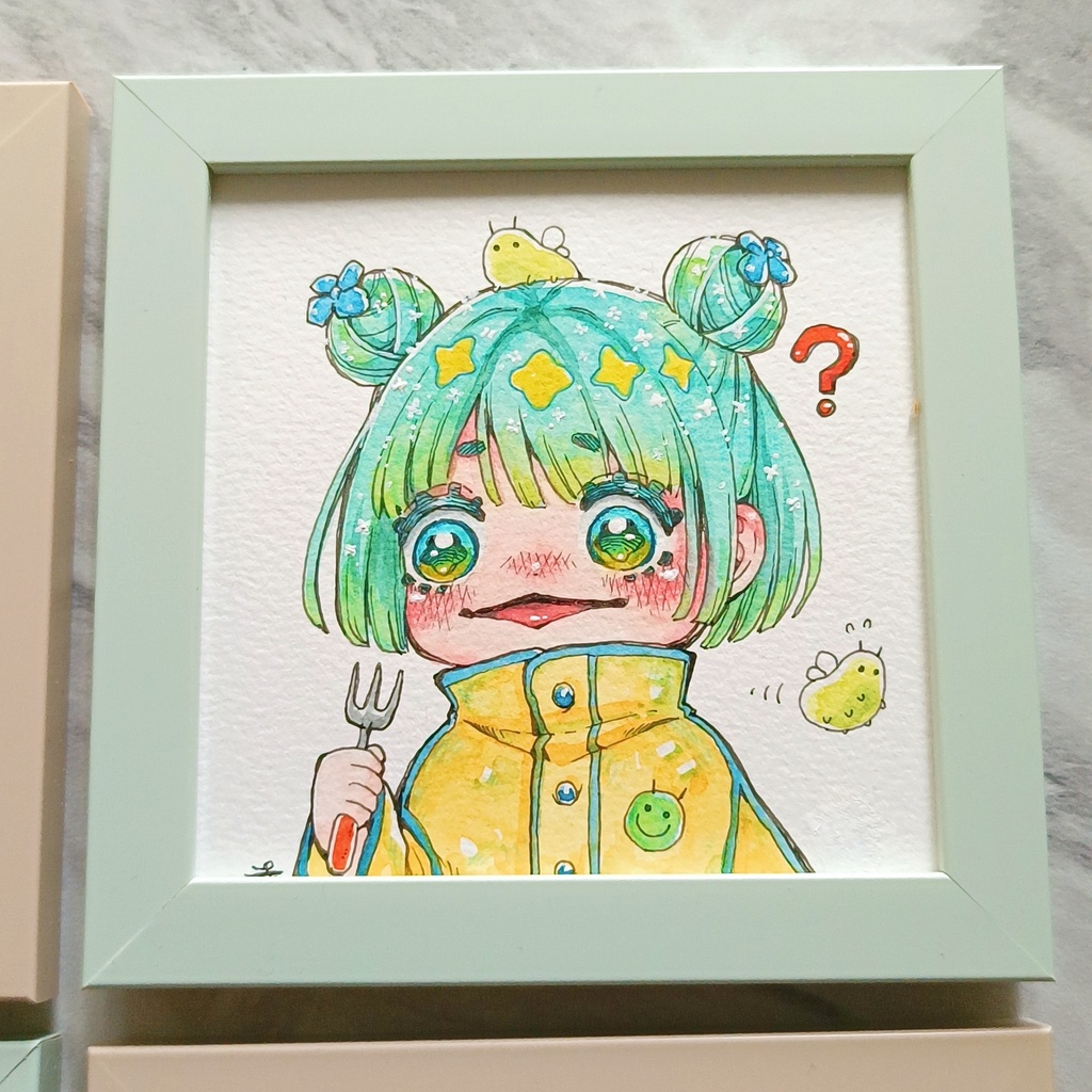 【額装原画】しっとりフレンズと梅雨さんぽ シリーズ