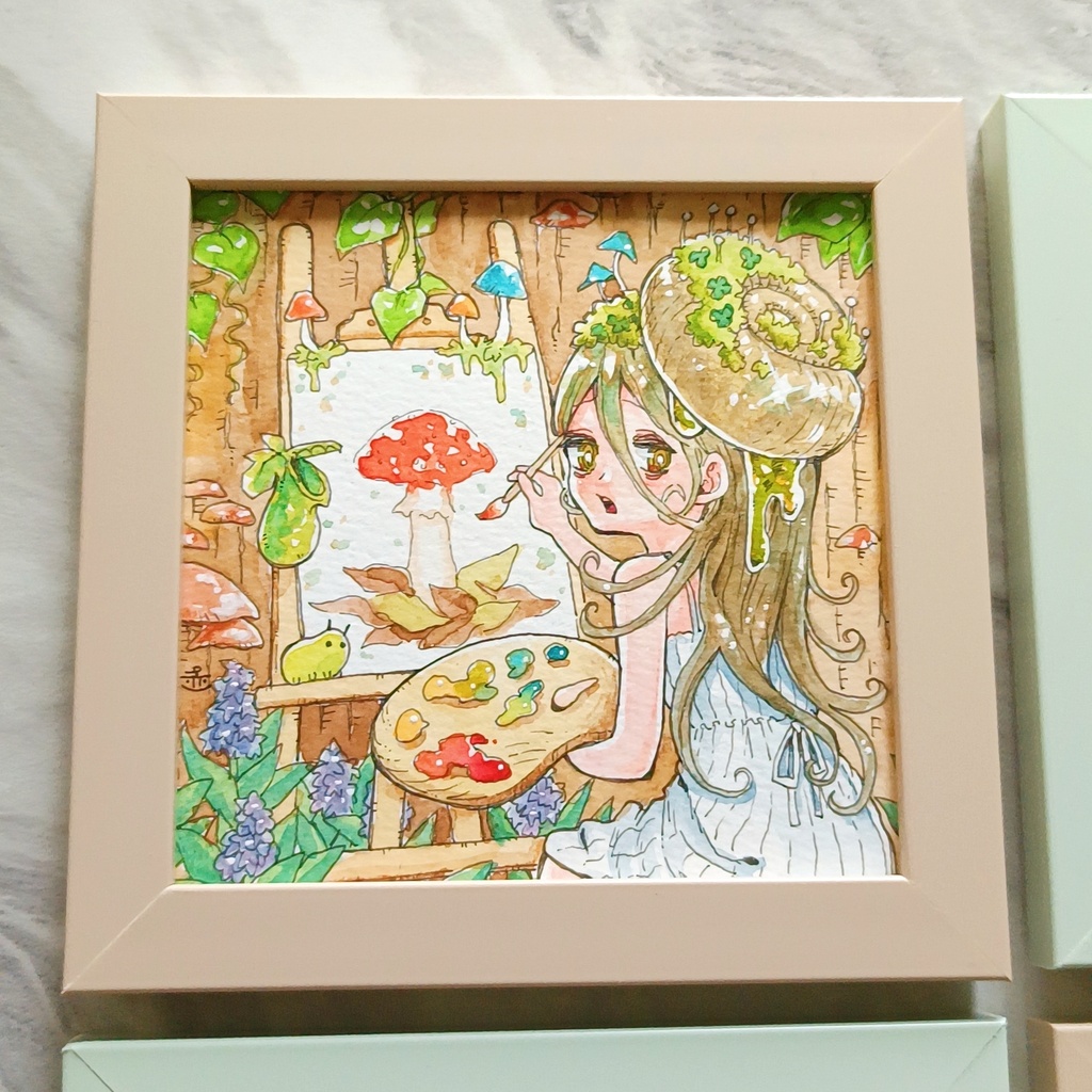 【額装原画】しっとりフレンズと梅雨さんぽ シリーズ