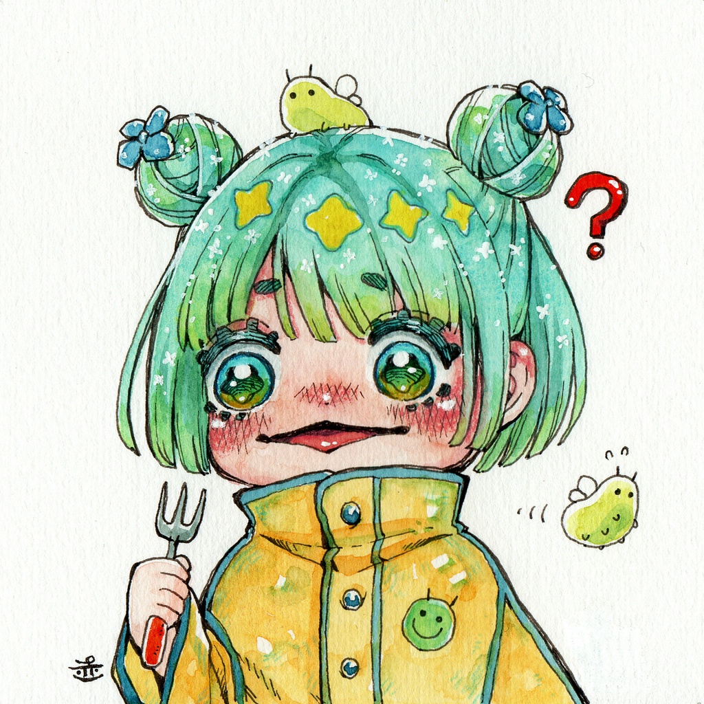 【額装原画】しっとりフレンズと梅雨さんぽ シリーズ