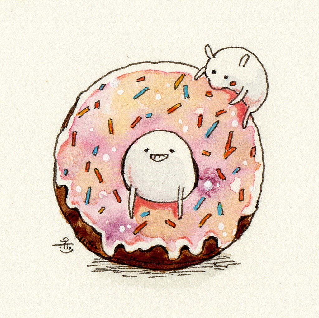 【ミニ原画】しろまめくんとおともだち