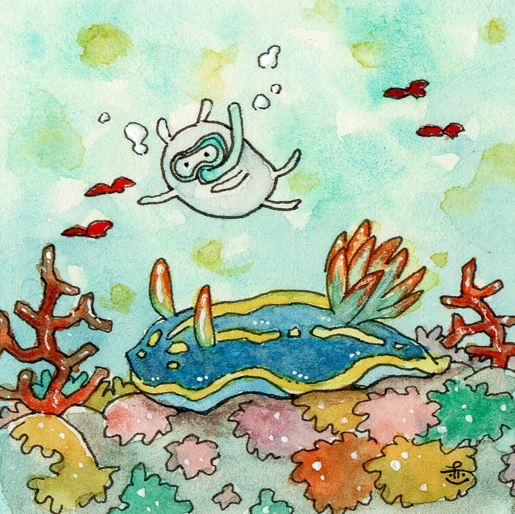 【ミニ原画】しろまめくんとおともだち