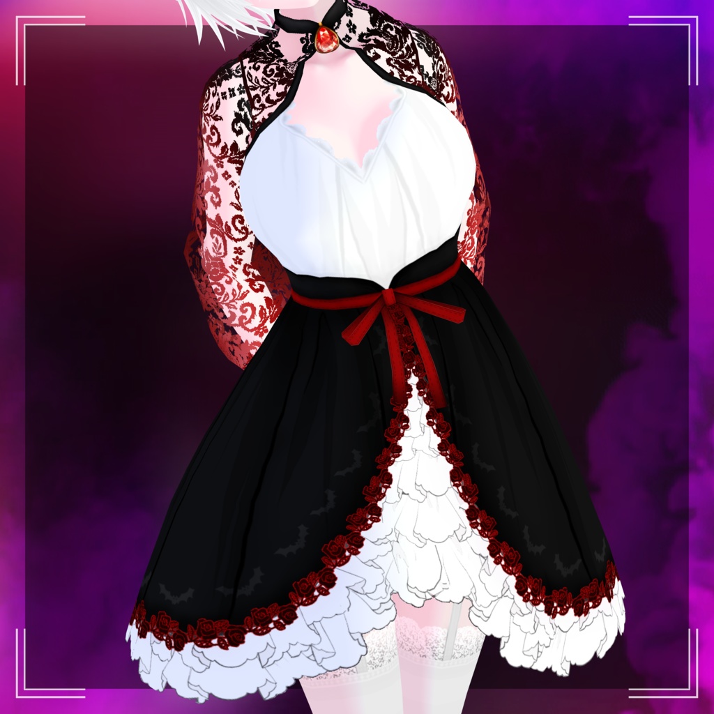 FREE Sweet Spooky Lace Dress Vroid