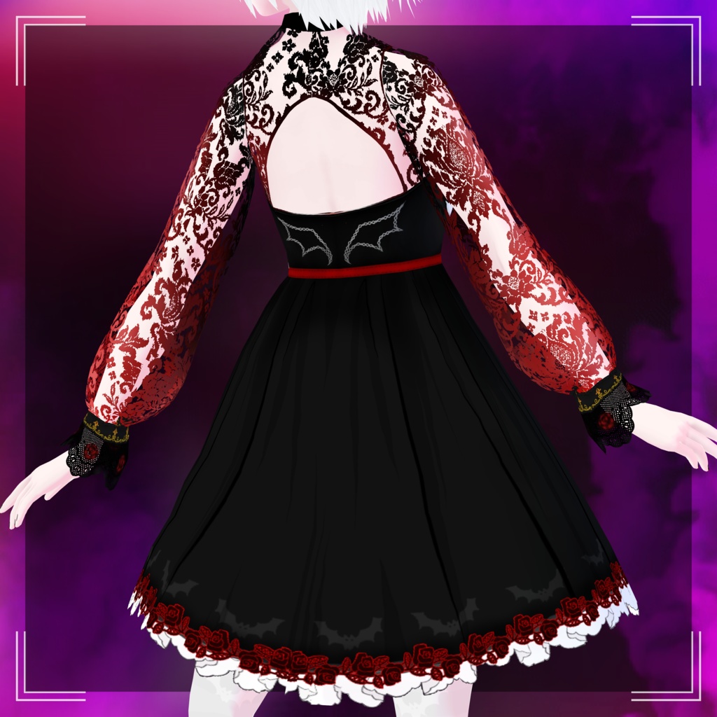 FREE Sweet Spooky Lace Dress Vroid