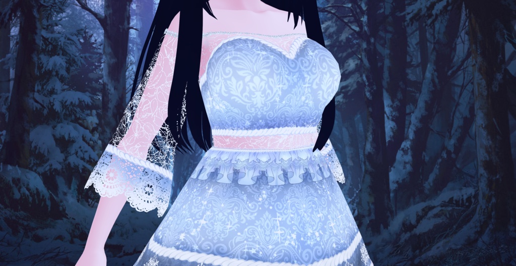 FREE Laced in Ice Dress VRoid
