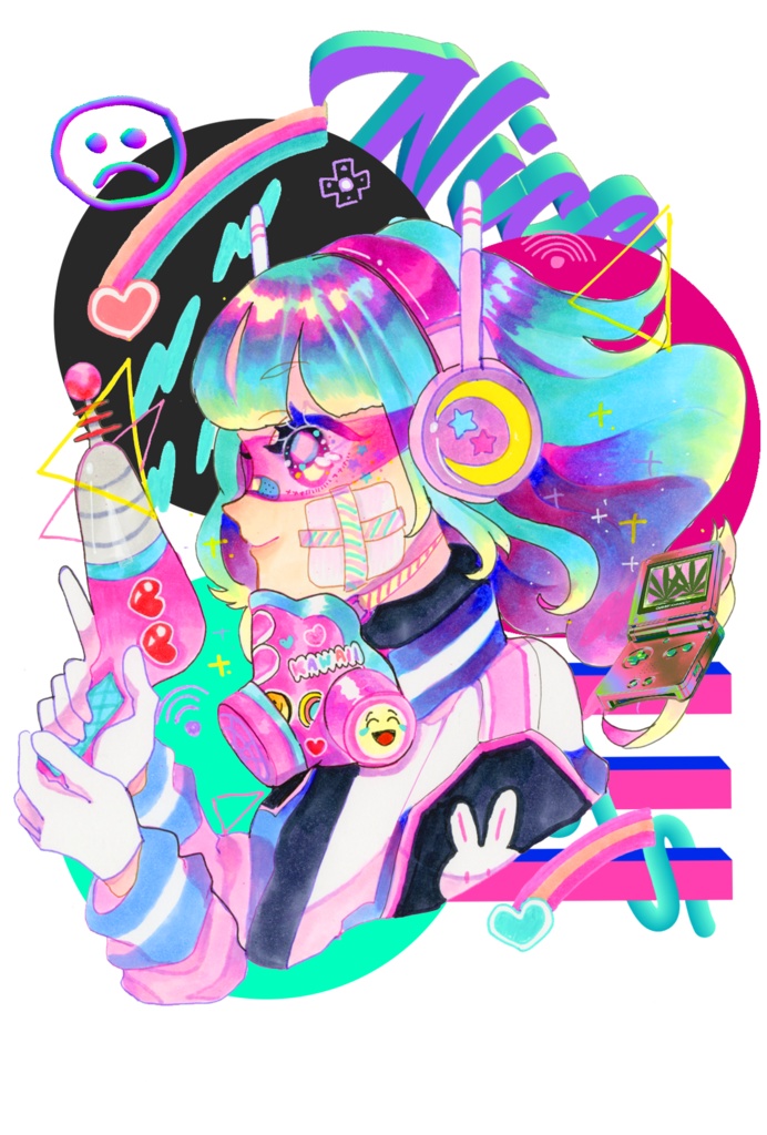 BIGステッカー　space invader