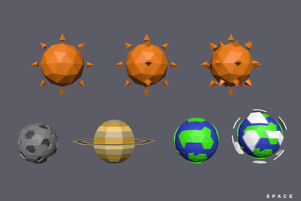 【3Dモデル】Extreme Lowpoly Pack【Blender / Unity】