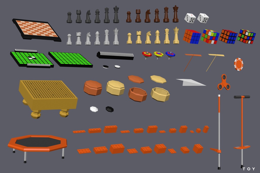 【3Dモデル】Extreme Lowpoly Pack【Blender / Unity】