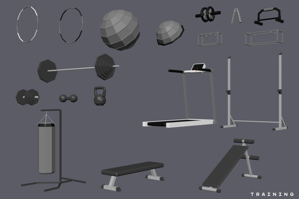 【3Dモデル】Extreme Lowpoly Pack【Blender / Unity】