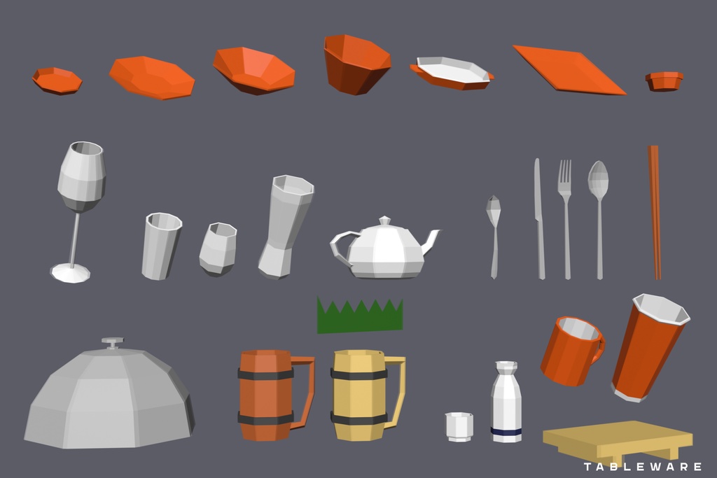 【3Dモデル】Extreme Lowpoly Pack【Blender / Unity】