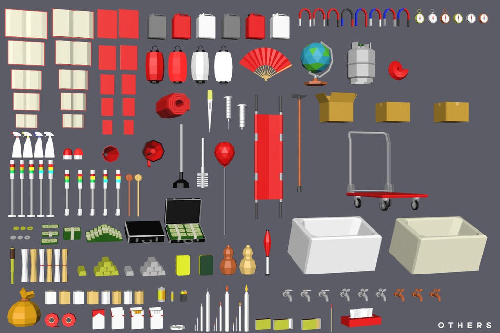 【3Dモデル】Extreme Lowpoly Pack【Blender / Unity】