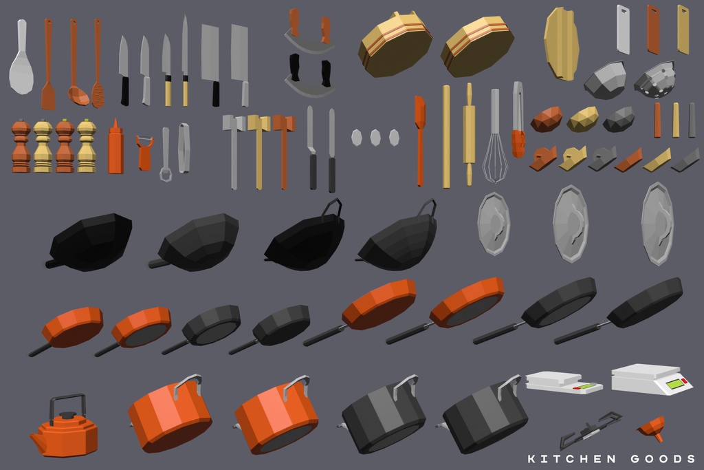 【3Dモデル】Extreme Lowpoly Pack【Blender / Unity】