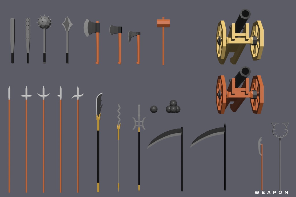 【3Dモデル】Extreme Lowpoly Pack【Blender / Unity】