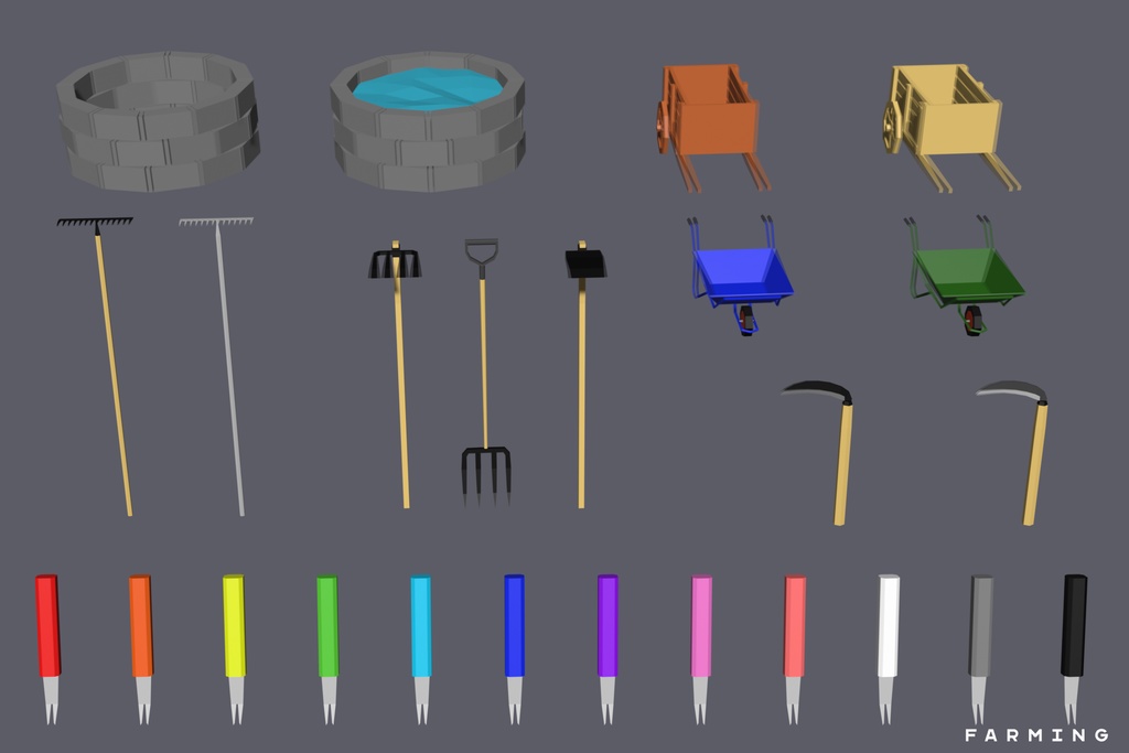 【3Dモデル】Extreme Lowpoly Pack【Blender / Unity】