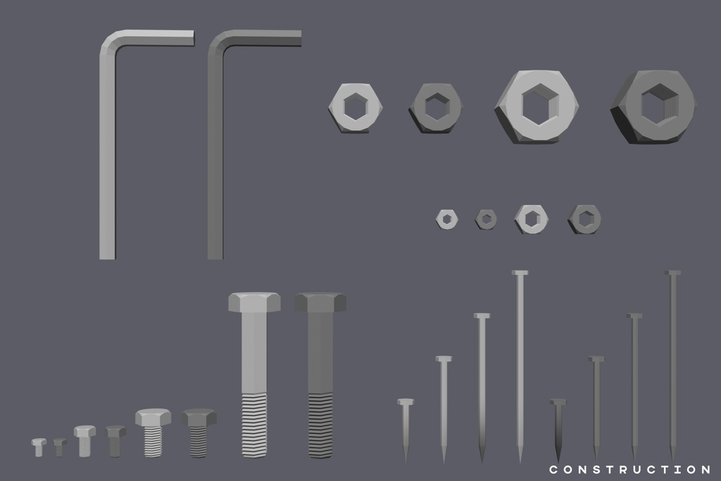 【3Dモデル】Extreme Lowpoly Pack【Blender / Unity】