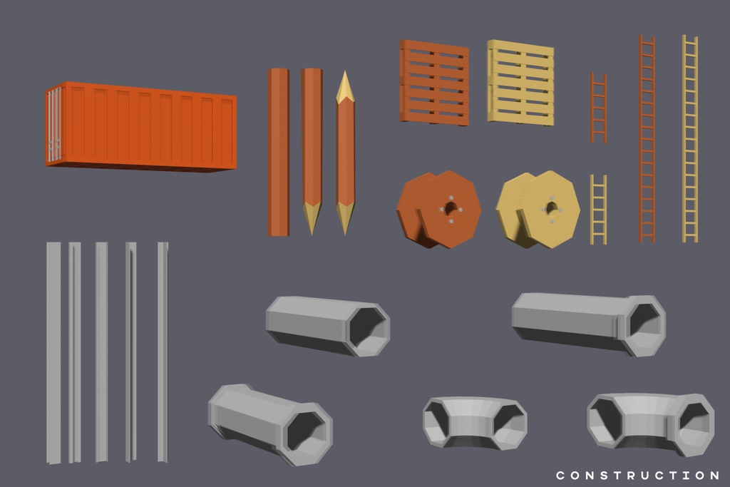 【3Dモデル】Extreme Lowpoly Pack【Blender / Unity】