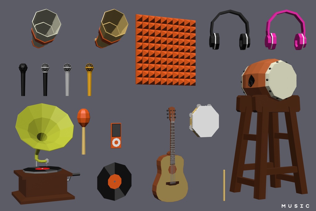 【3Dモデル】Extreme Lowpoly Pack【Blender / Unity】