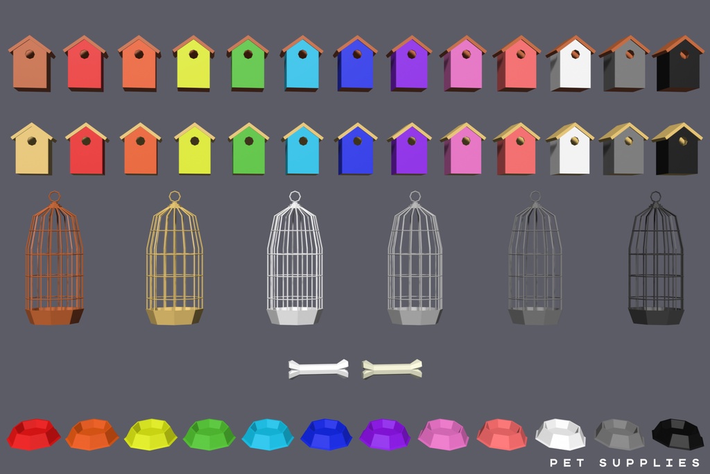 【3Dモデル】Extreme Lowpoly Pack【Blender / Unity】