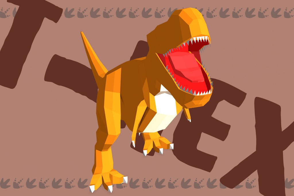 【3Dモデル】Low Poly Dinosaurs : Animated【Blender / Unity】