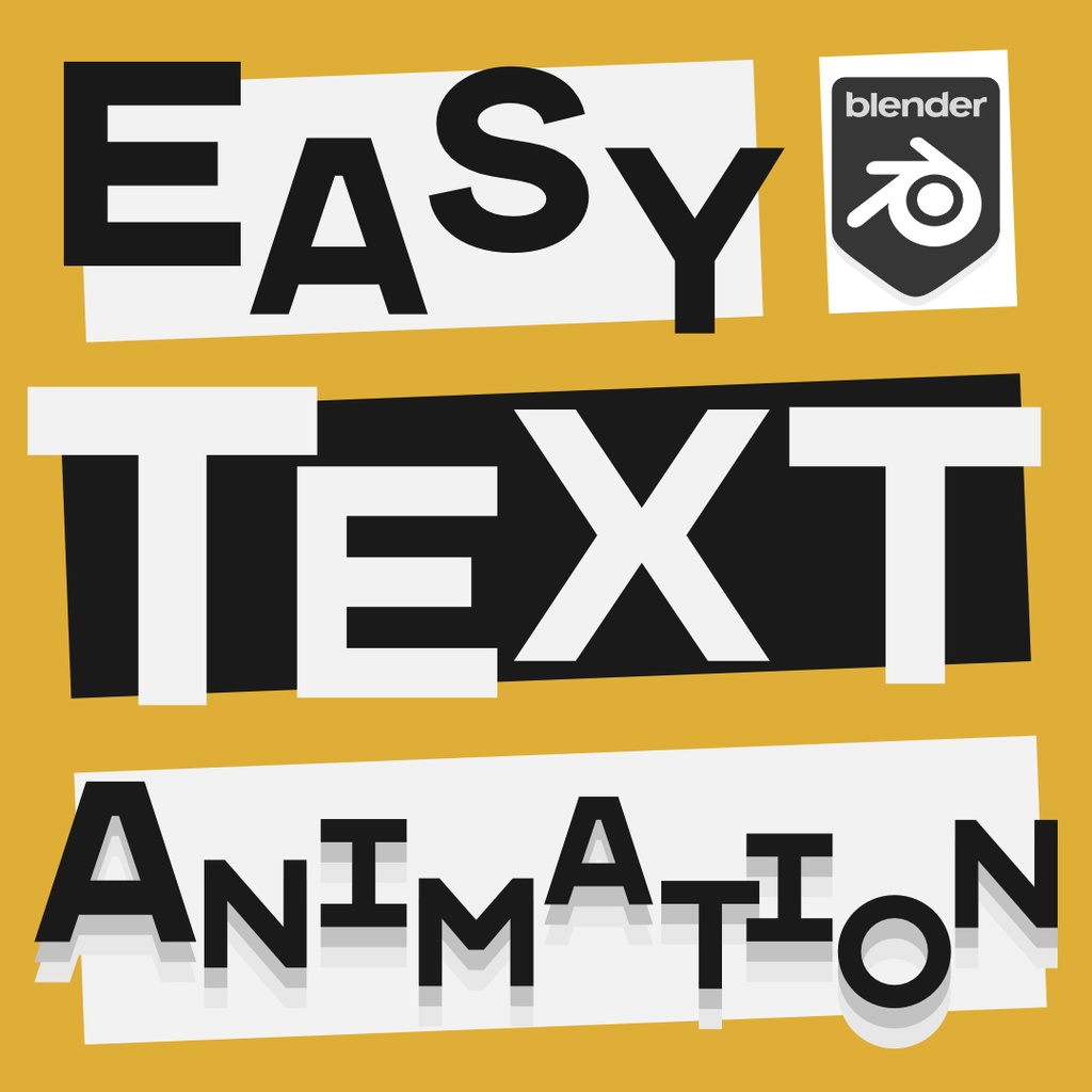 Easy Text Animation【Blenderアドオン】