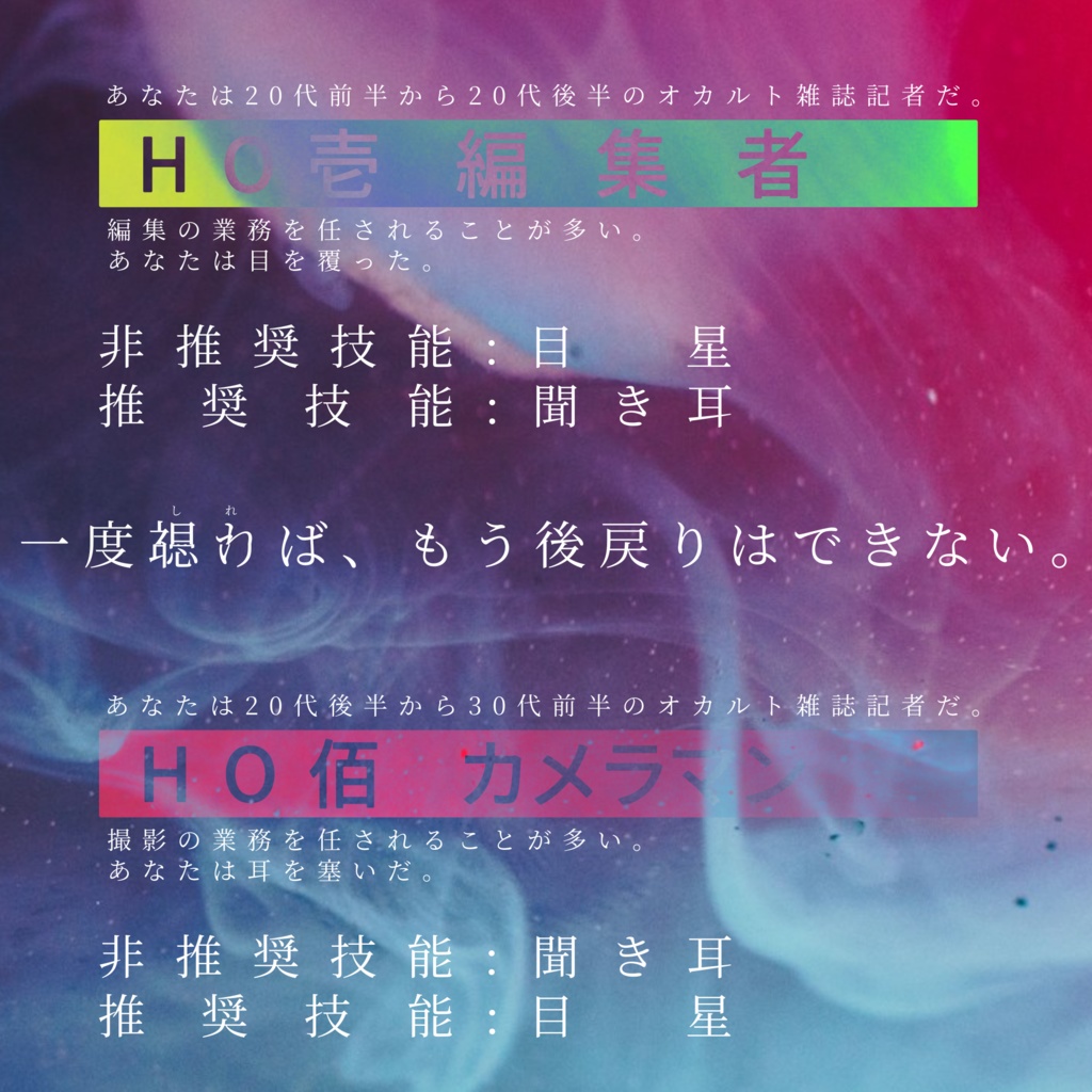 百聞と一見 【CoC 6th】