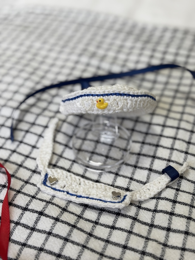 <けもみみぬい用>マリン帽&セーラー襟セット 10cmぬい にじぱぺ にじたうん