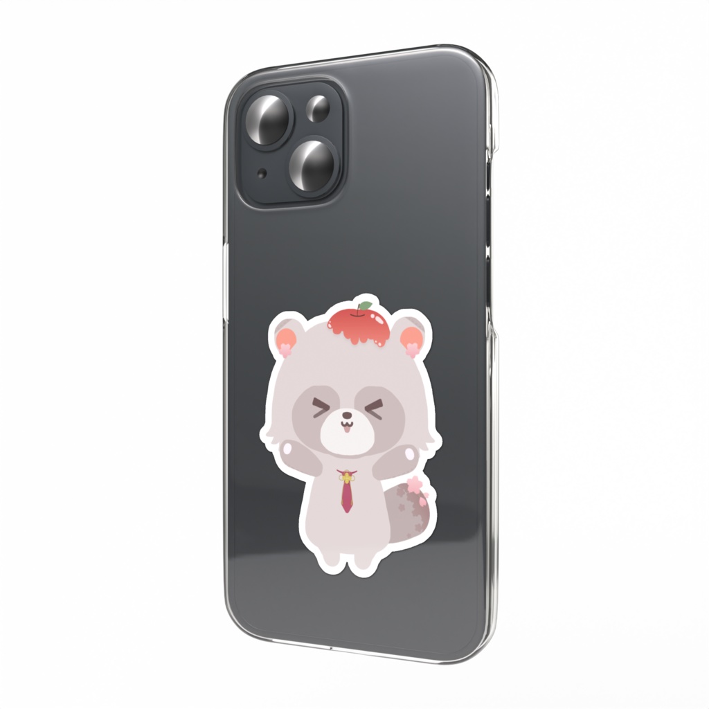 ムジナースマホステッカー【🍎①】狸塚さくや