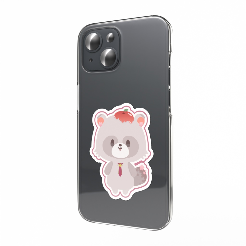 ムジナースマホステッカー【🍎②】狸塚さくや