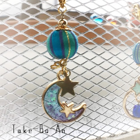 透き通る青い天体 ファスナーチャーム