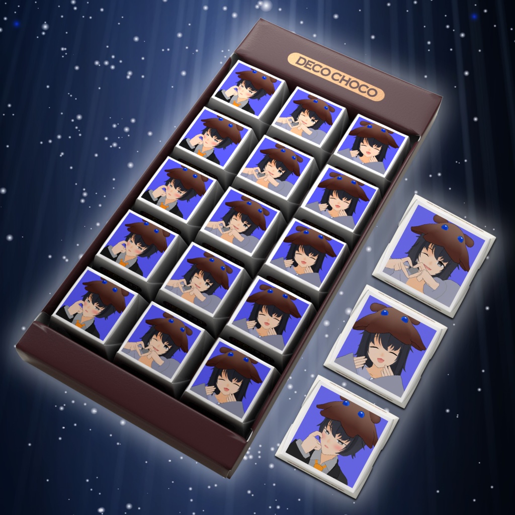 るけ族アイコン風DECOチョコ