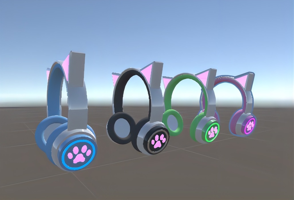 【AudioLink対応】ねこみみヘッドホン